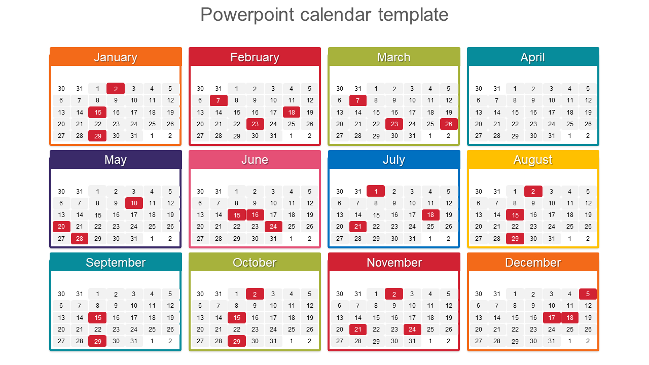 powerpoint calendar template